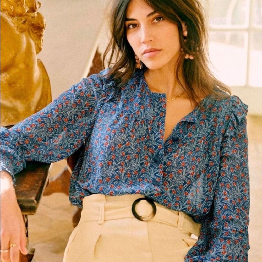 Sézane long sleeve blouse